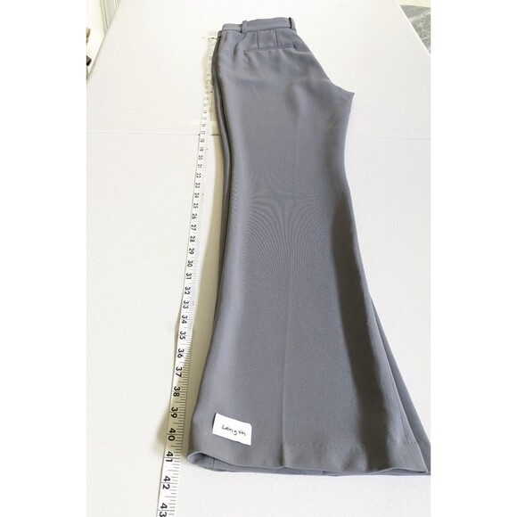 Aritzia Babaton Pant High Rise Slim Fit Flare Leg Trousers Gray Size 4 - Picture 13 of 13